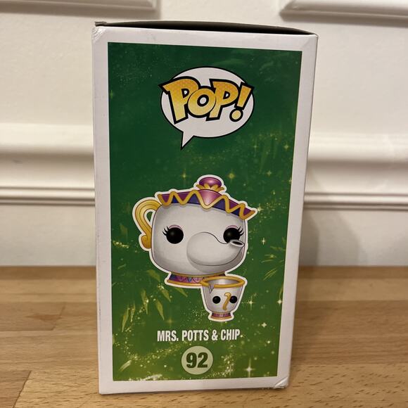 Funko Pop! Disney Beauty and the Beast Mrs. Potts Chip Vinyl Figure #92 Retired - Picture 4 of 6